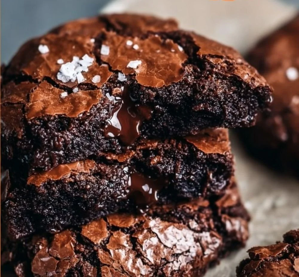 Image of fudgy chewy brownies on a plate