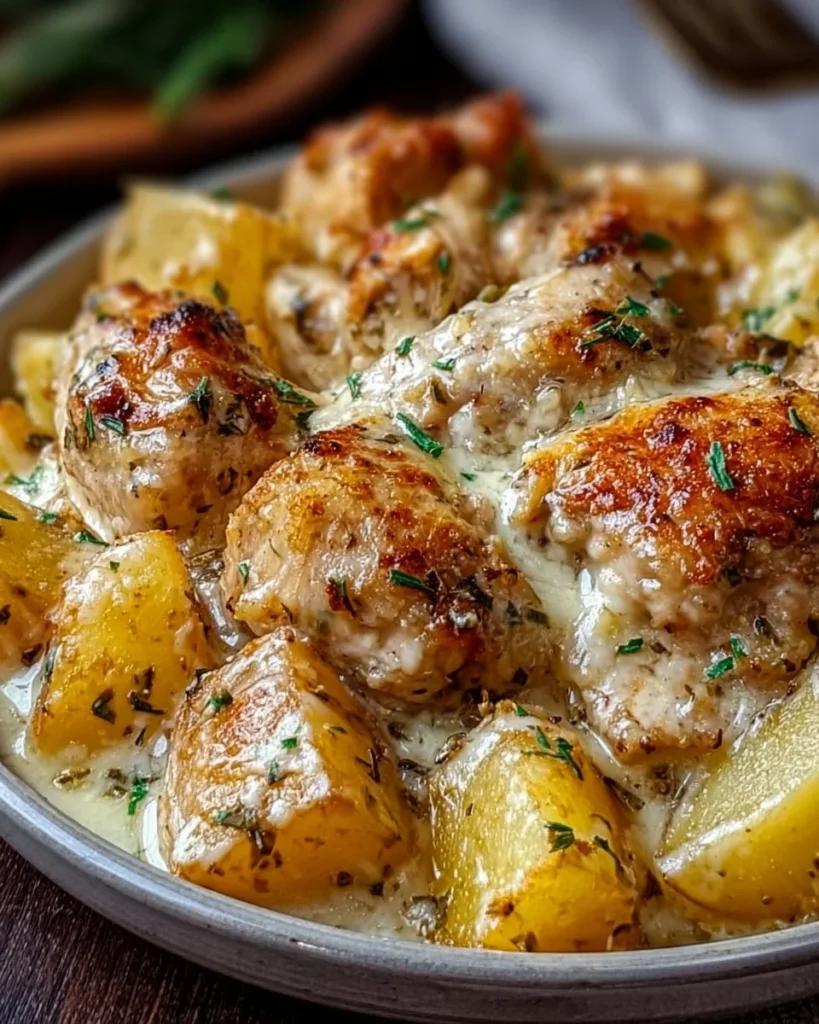 Garlic Parmesan Chicken and Potatoes in a crockpot, a delicious recipe.
