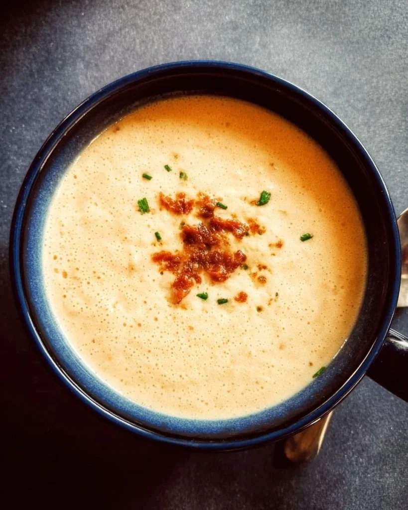 High-Protein Cream of Protein Soup bowl with fresh ingredients