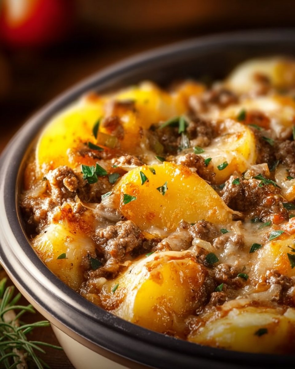 Crockpot Hamburger Potato Casserole