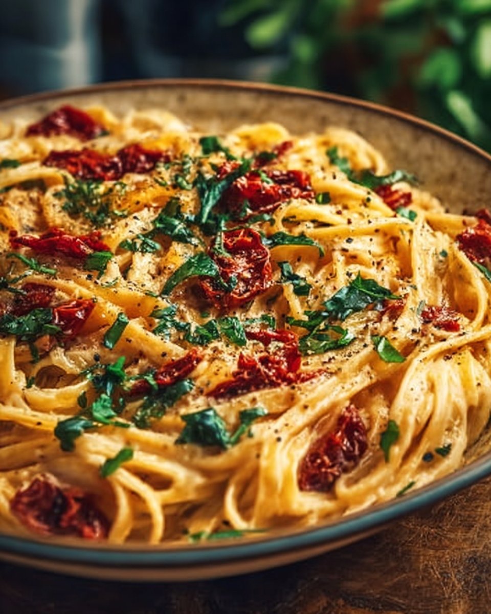 Creamy Sun-Dried Tomato Vegan Pasta
