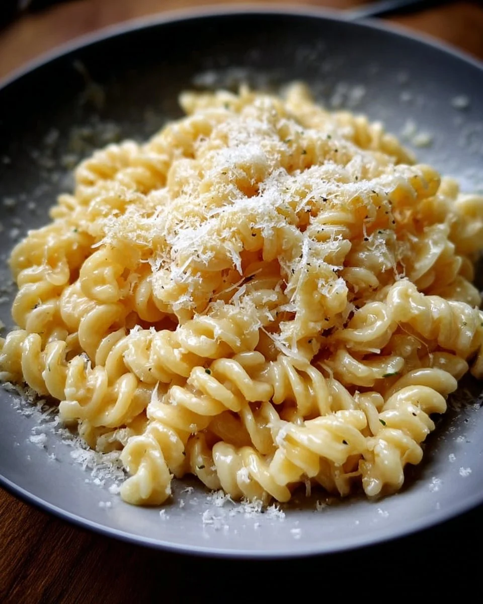 One-Pan Butter Parmesan Pasta garnished with parsley in a skillet