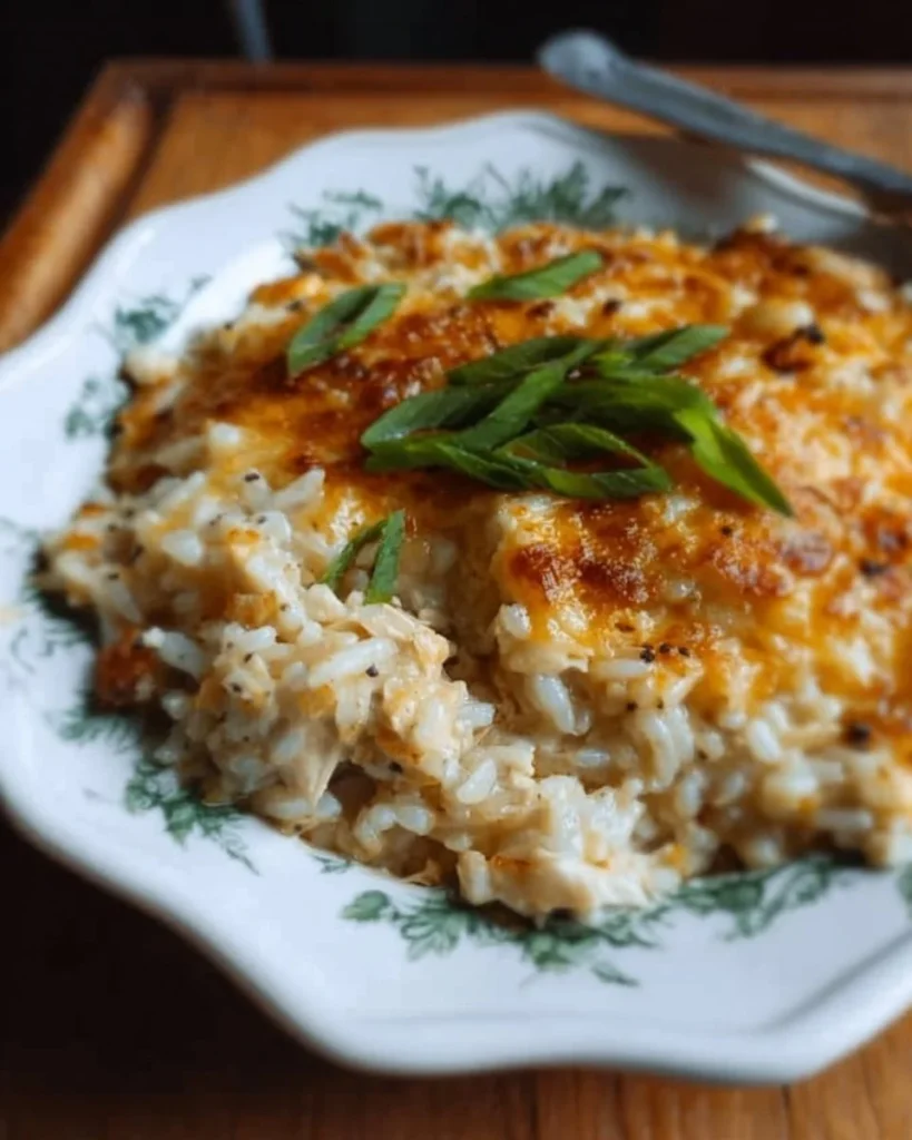 Delicious Pioneer Woman Chicken Rice Casserole ready to serve