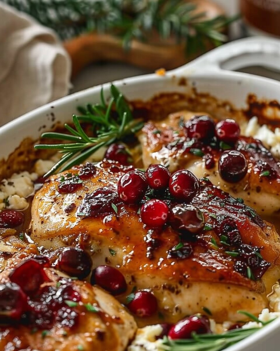 Honey Cranberry Chicken Bake with Ricotta Cheese – Easy, Flavor-Packed Dinner in 40 Minutes!