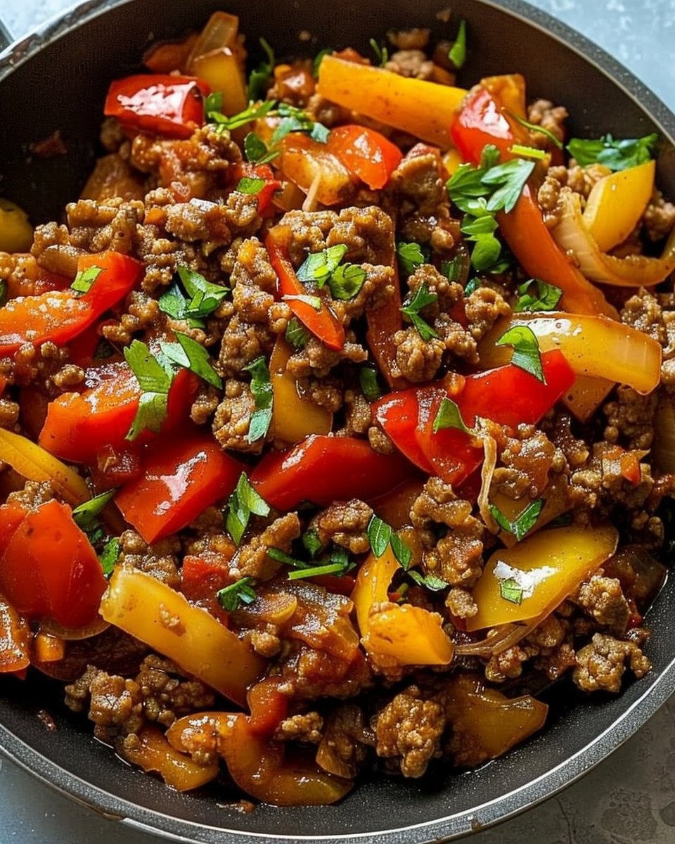 Ground Turkey and Peppers