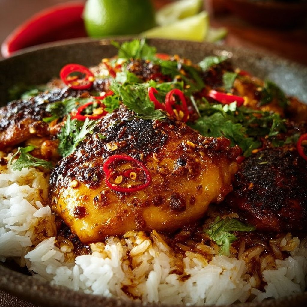 Spicy Maple Chicken & Coconut Rice 2 Spicy Maple Chicken & Coconut Rice