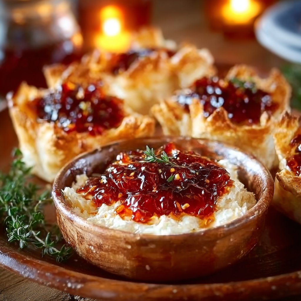 Quick Pepper Jelly Cream Cheese Appetizer Dip and Bites