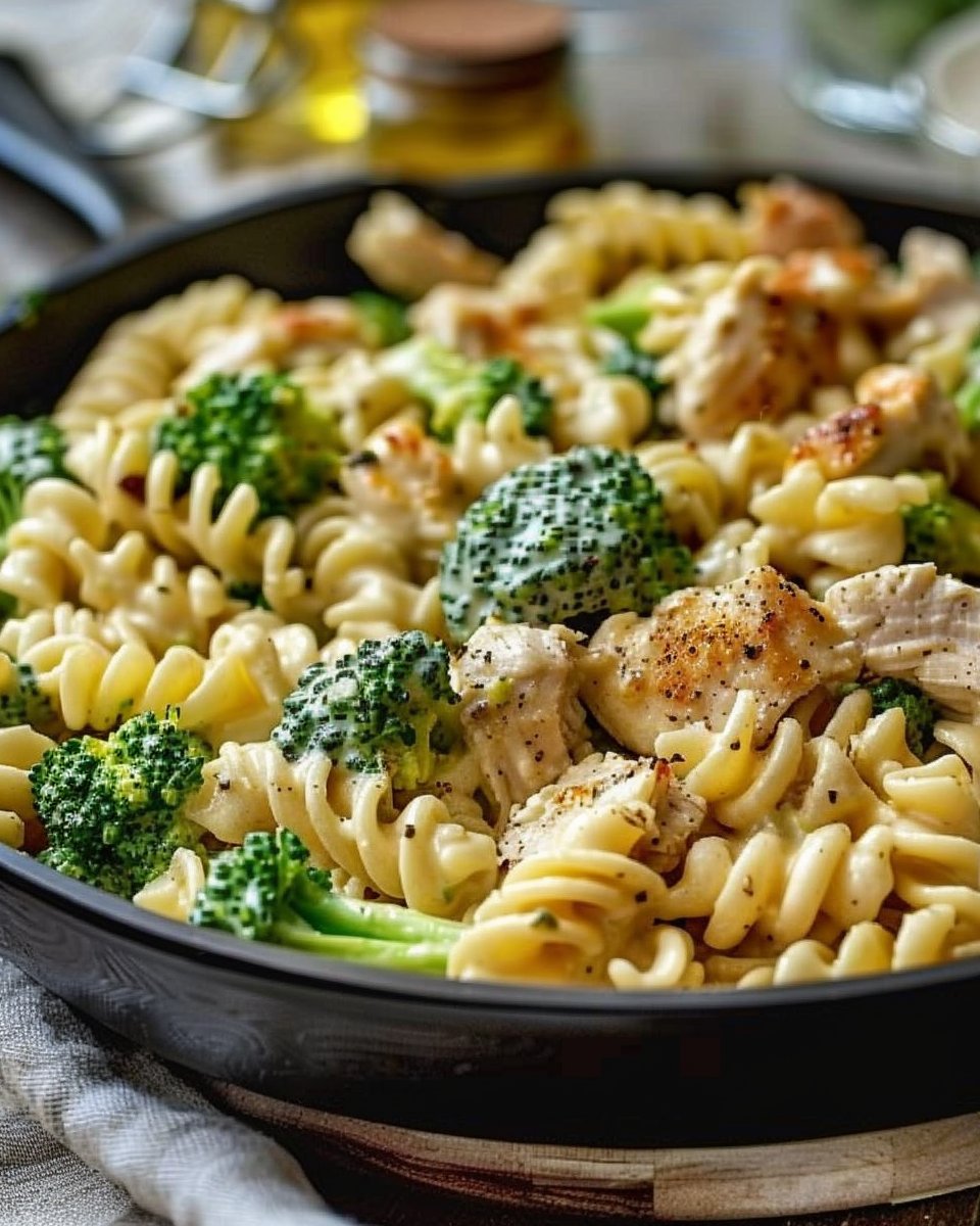 Creamy Rotisserie Chicken Broccoli Pasta