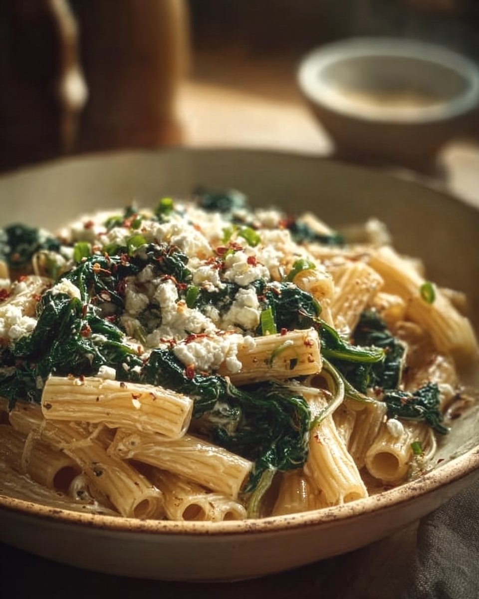 Quick Spinach and Feta Pasta 3 Quick Spinach and Feta Pasta