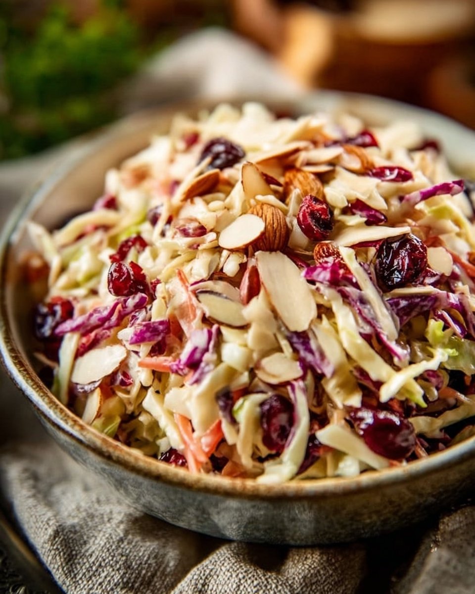 Cranberry Almond Thanksgiving Slaw Recipe 2 Cranberry Almond Thanksgiving Slaw Recipe