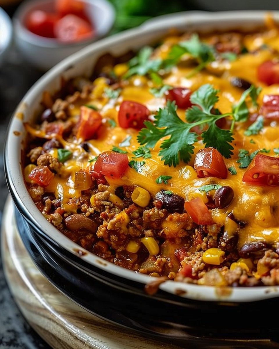 Slow Cooker Taco Casserole