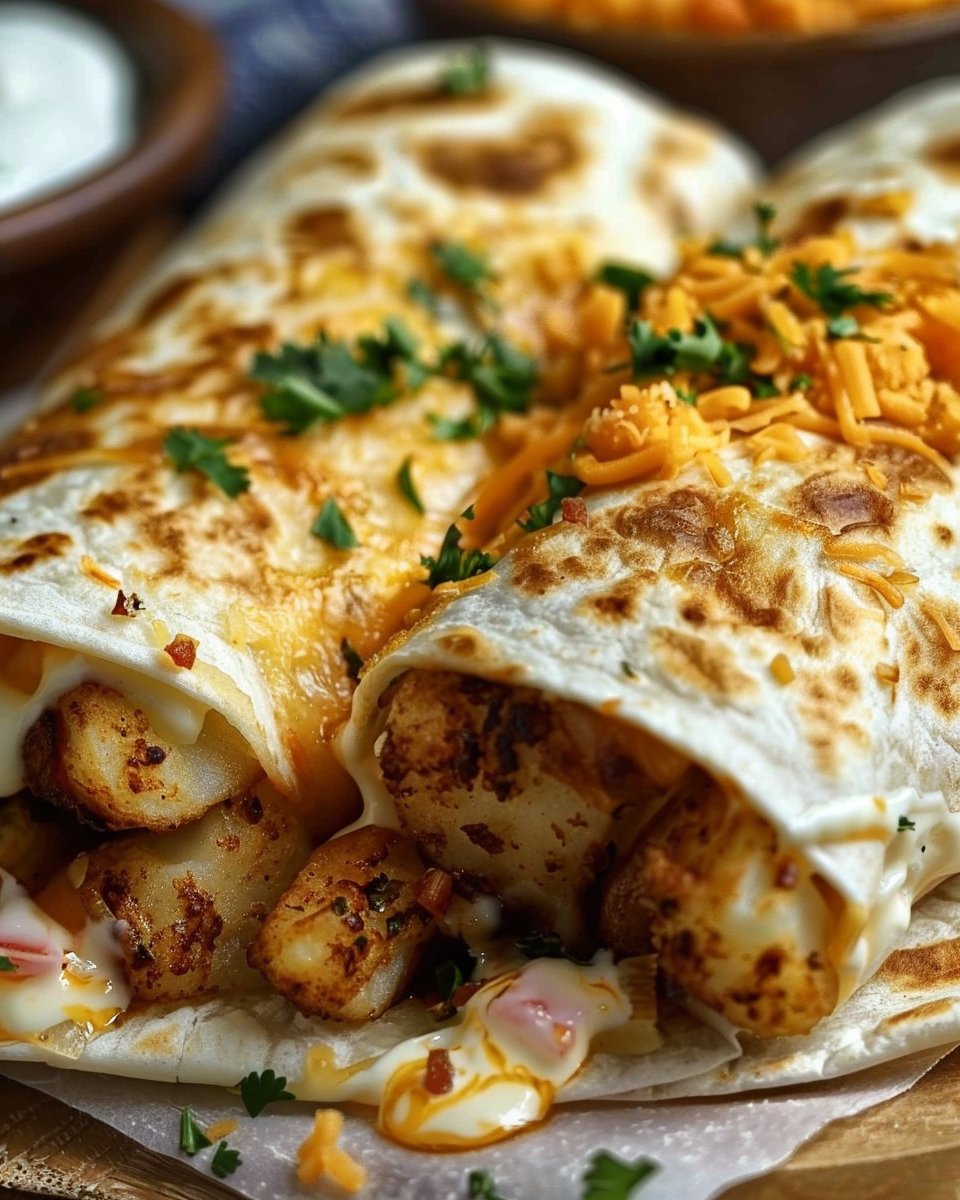 Easy Cheesy Potato Burritos