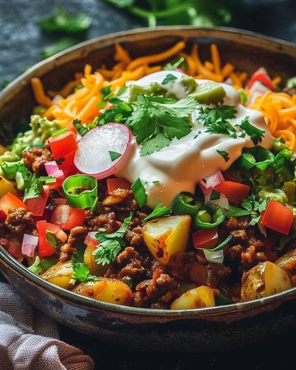 Loaded Potato Taco Bowl