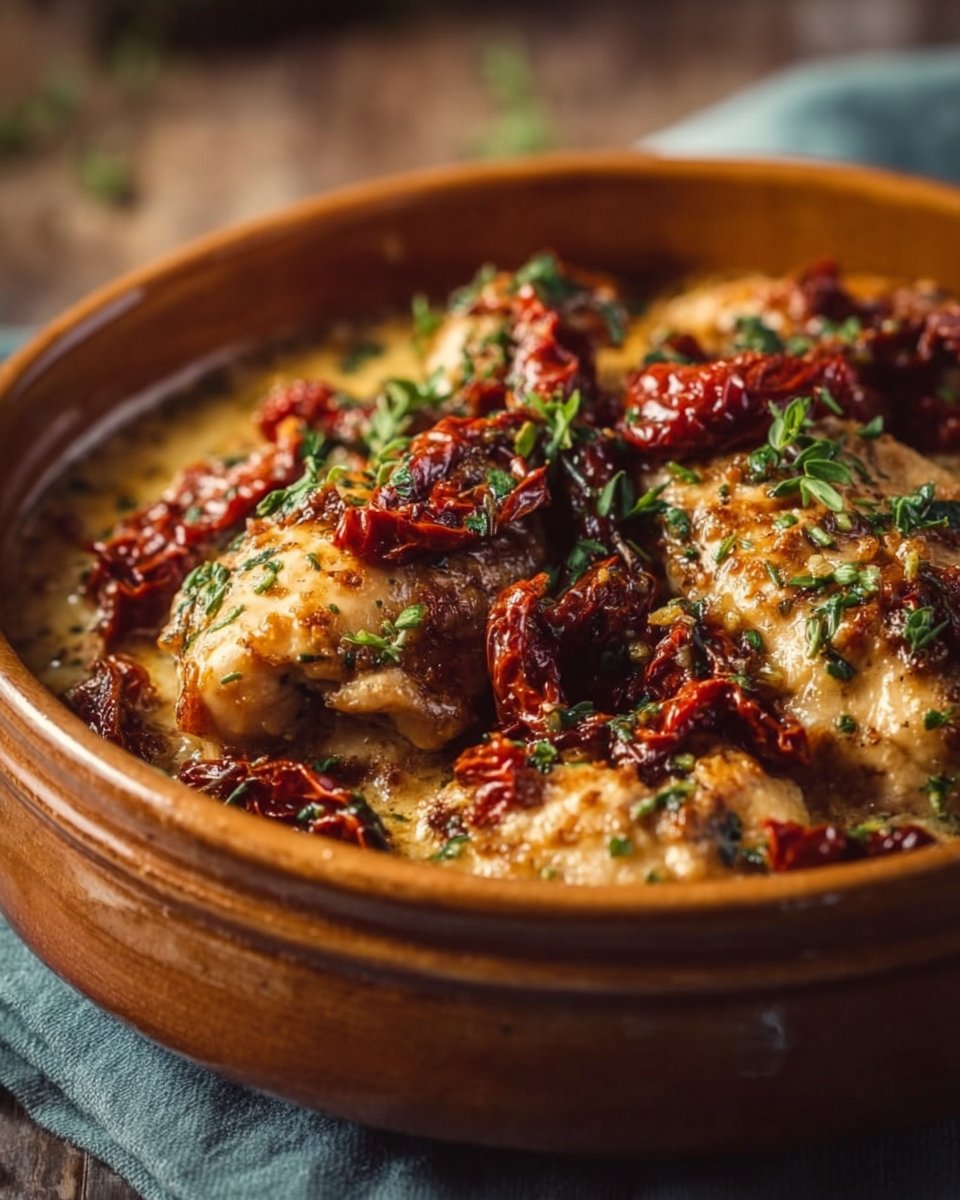 Crockpot Chicken with Sun-Dried Tomatoes