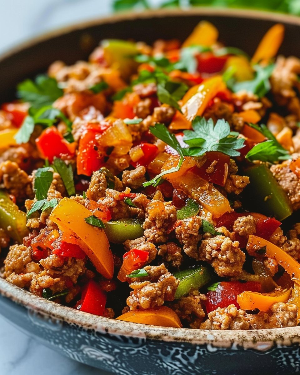 Ground Turkey and Peppers