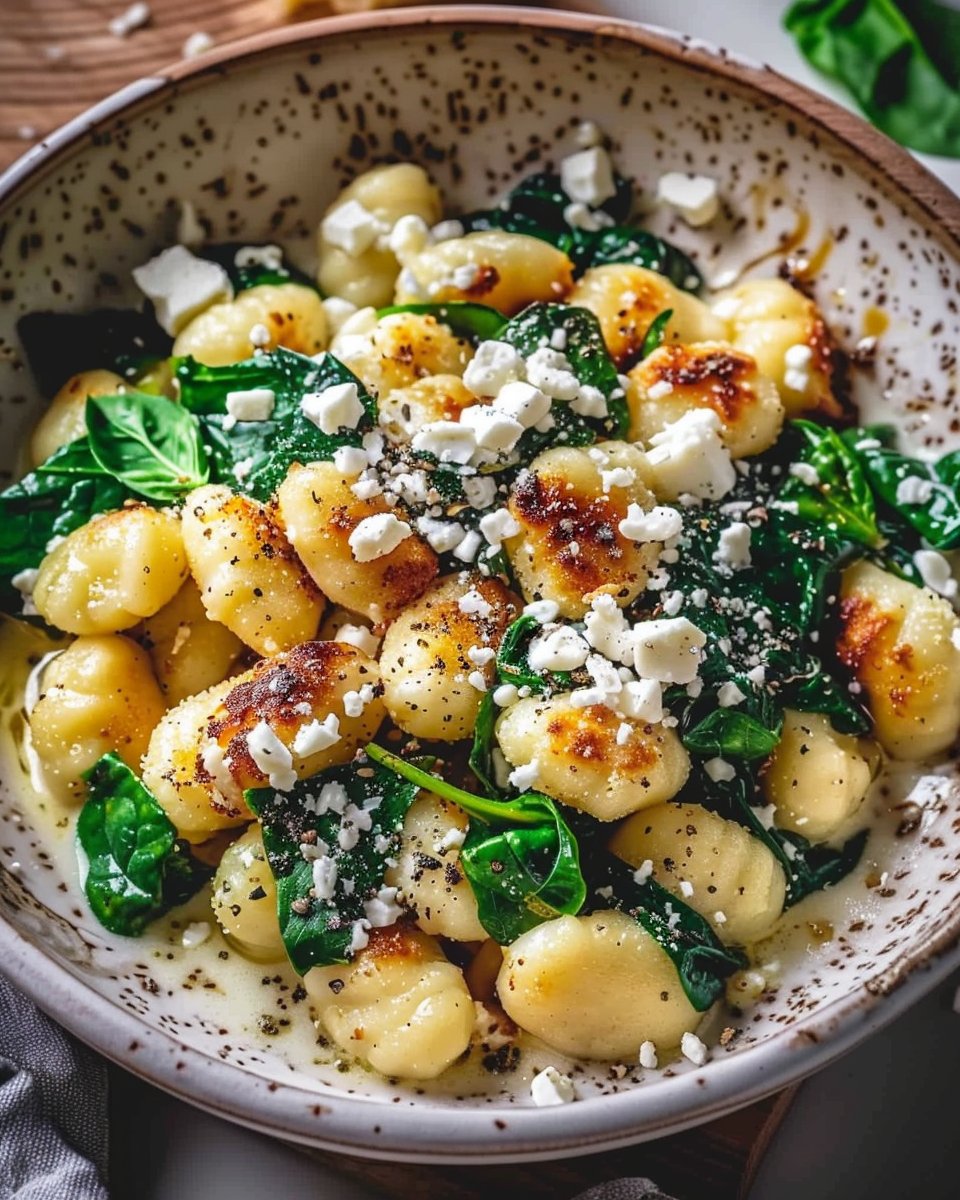 Creamy Gnocchi with Spinach and Feta