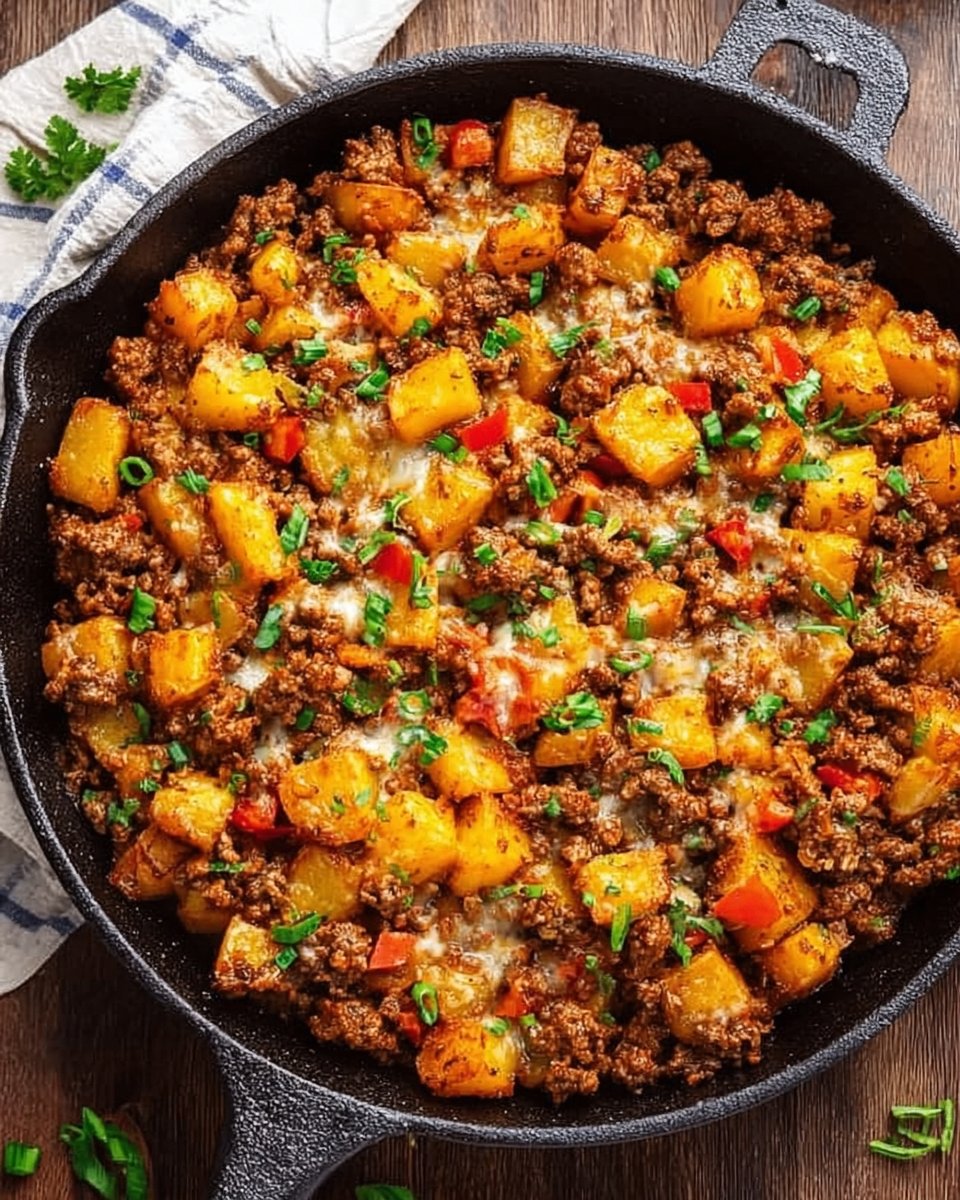Mexican Ground Beef and Potato Skillet 2 Mexican Ground Beef and Potato Skillet
