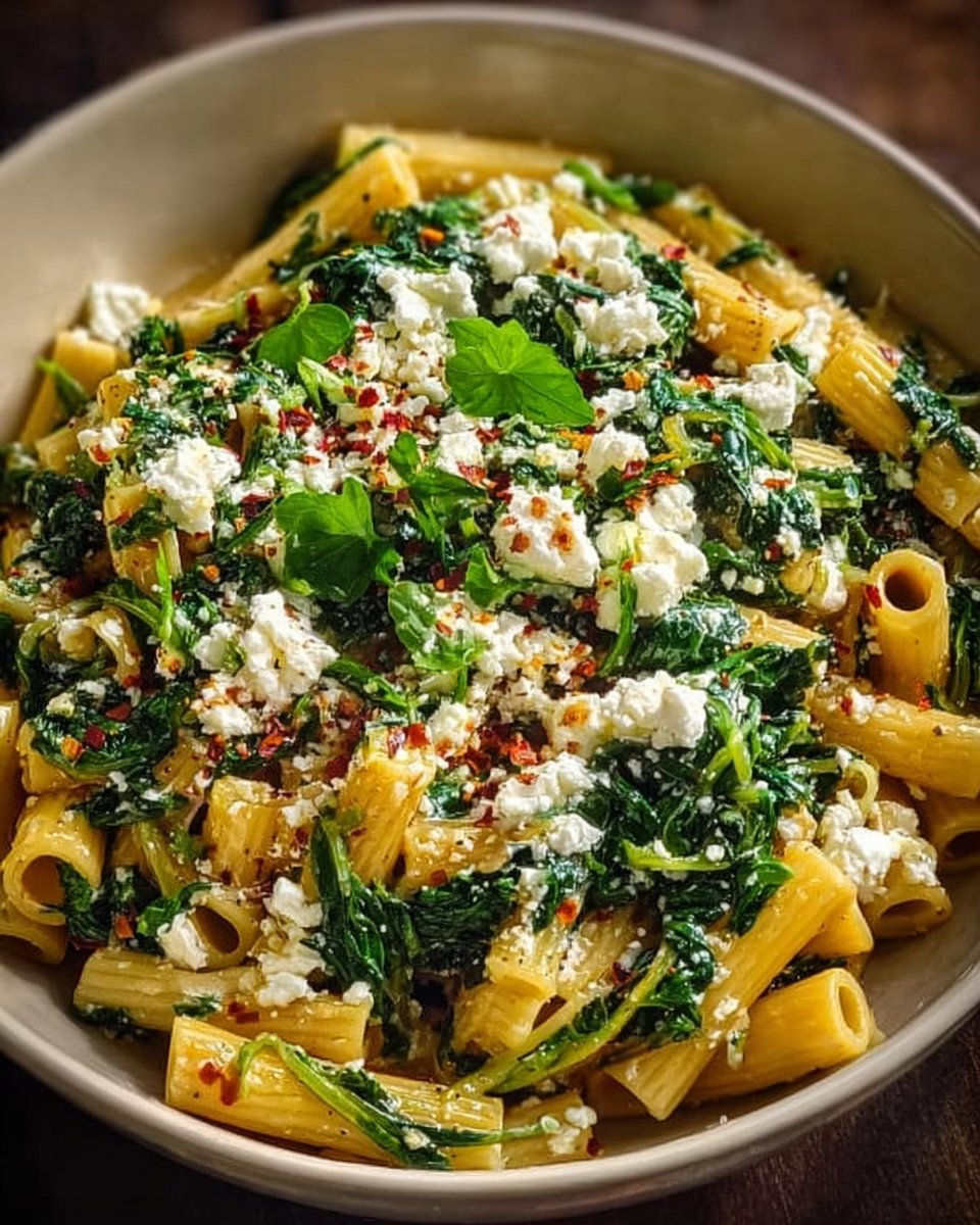 Quick Spinach and Feta Pasta 2 Quick Spinach and Feta Pasta