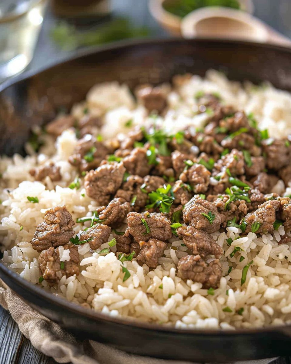 Easy Beef and Rice Skillet