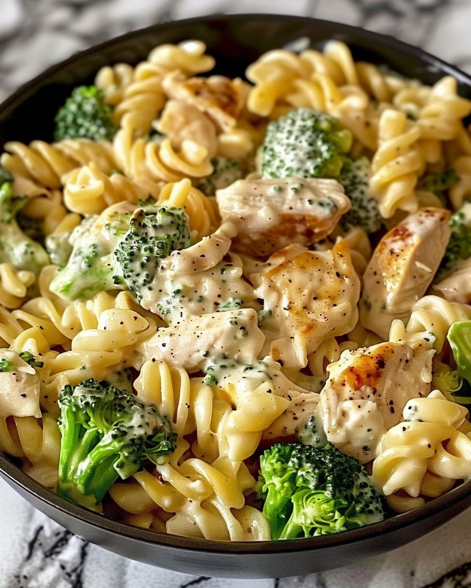 Creamy Rotisserie Chicken Broccoli Pasta