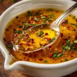 Delicious Cajun garlic butter sauce served with seafood and spices