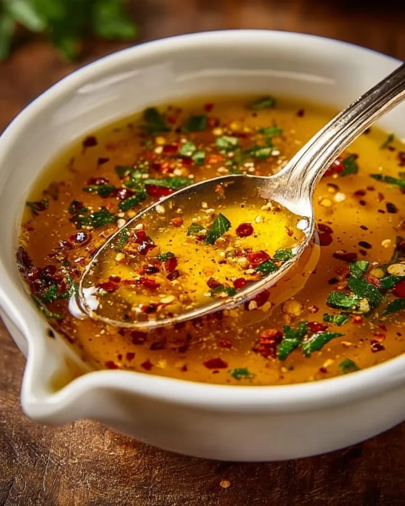 Delicious Cajun garlic butter sauce served with seafood and spices