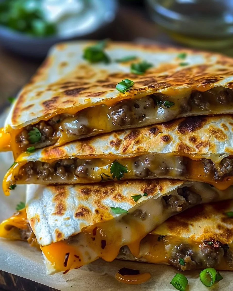 Cheeseburger Quesadilla