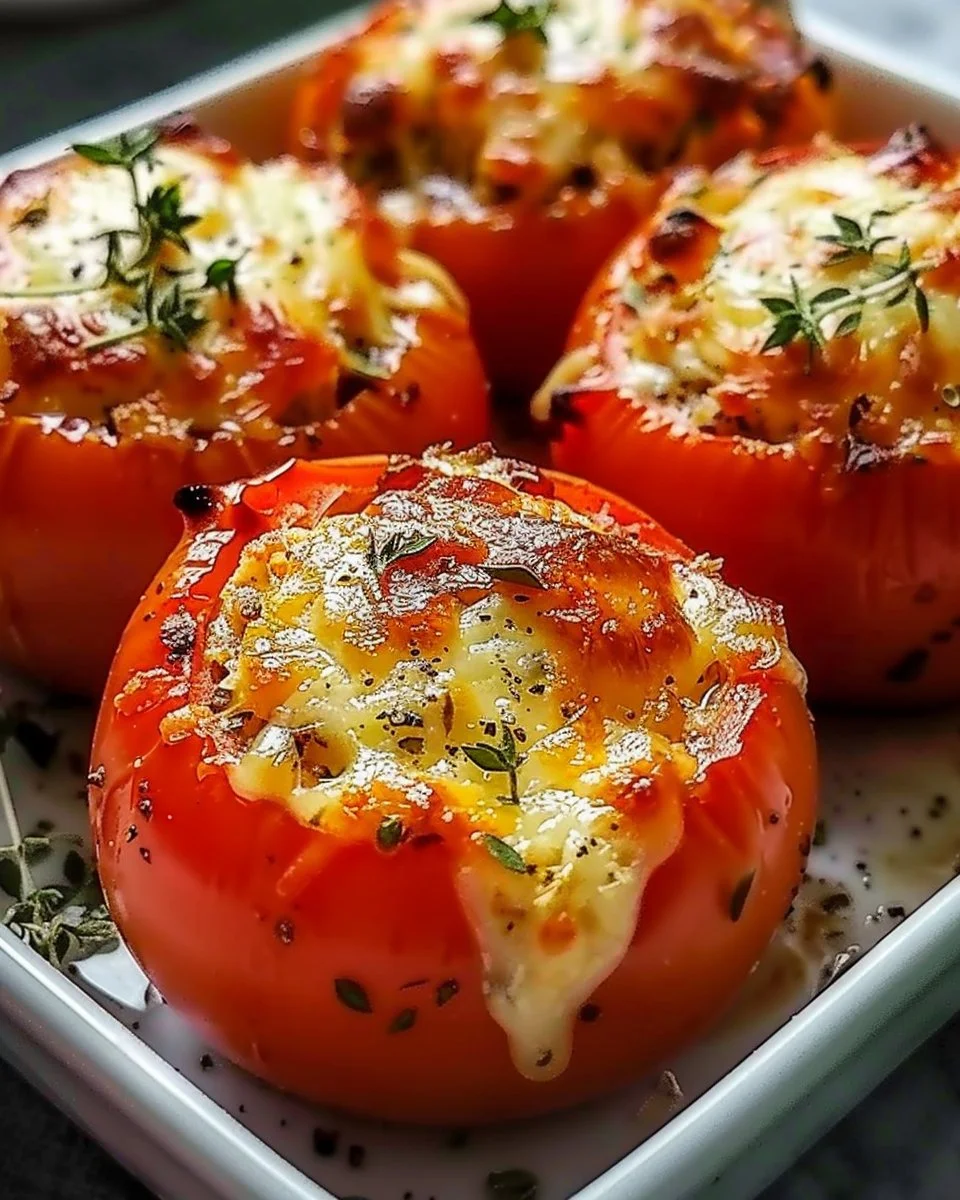 Cheesy Baked Stuffed Tomatoes