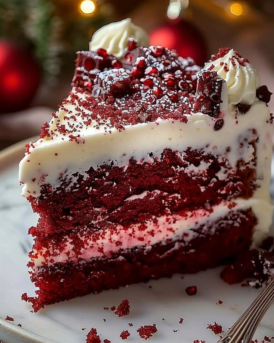 Christmas Red Velvet Poke Cake