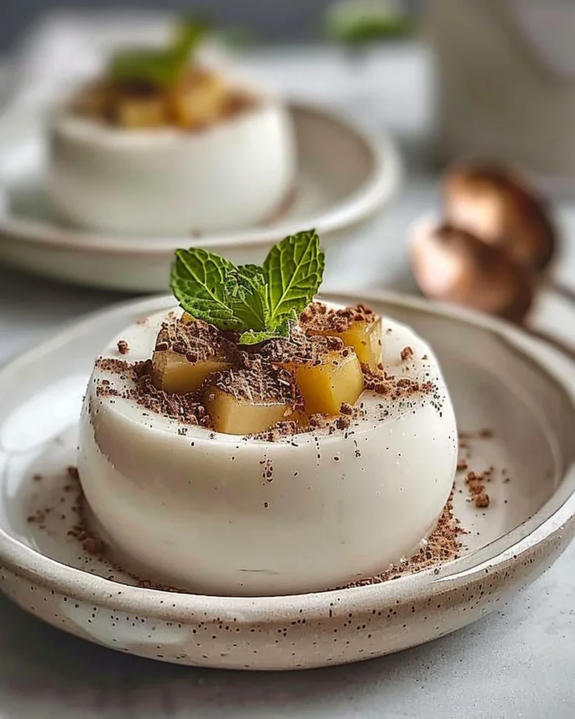 Delicious Coconut Panna Cotta dessert with a tropical touch