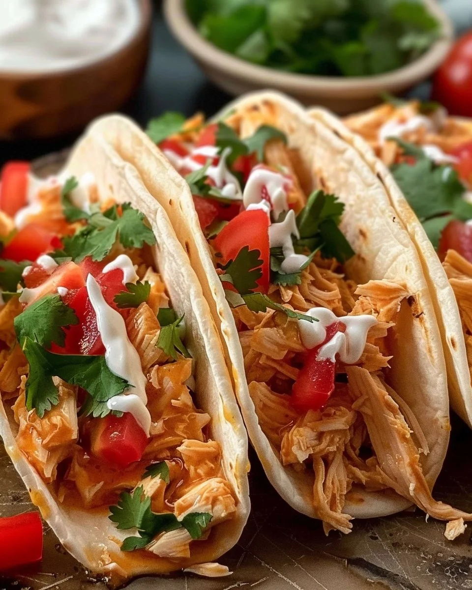 Creamy Chicken Tacos 2 Creamy Chicken Tacos