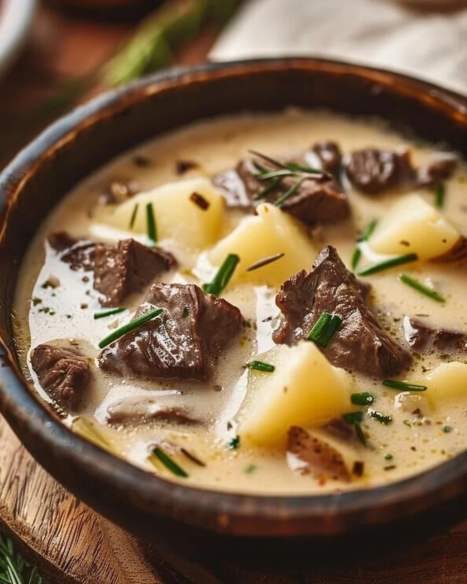 Creamy Steak & Potato Soup