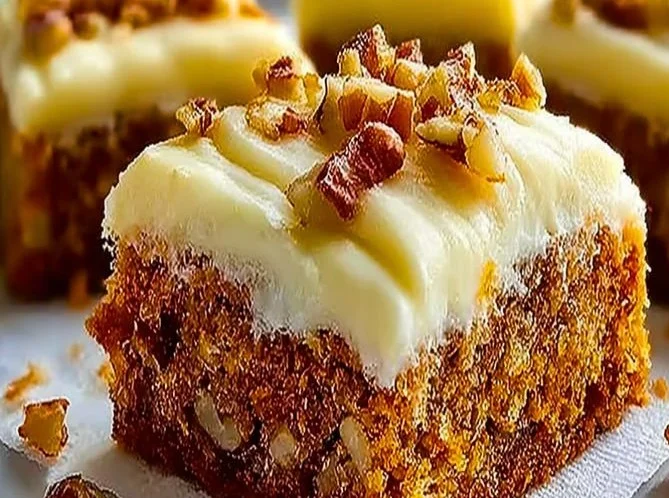 Decadent Carrot Cake Bars with Cream Cheese Frosting