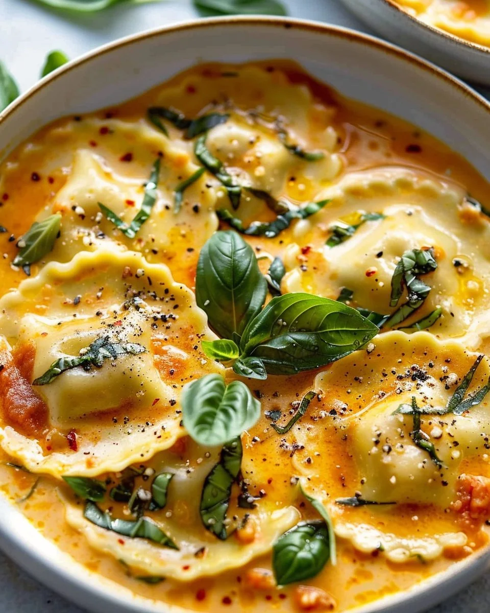 Dreamy Creamy Tuscan Ravioli