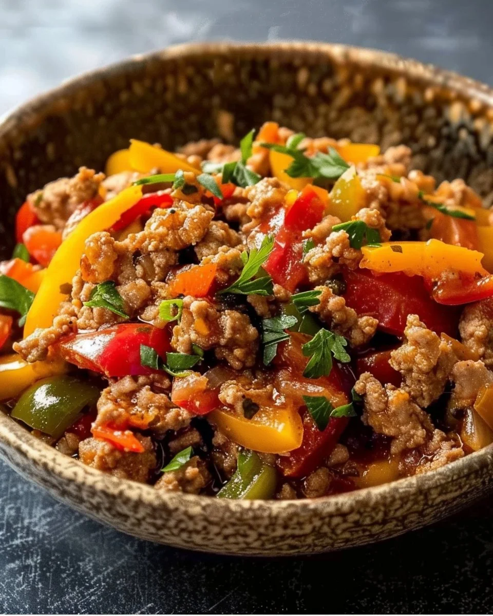 Ground Turkey and Peppers 2 Ground Turkey and Peppers