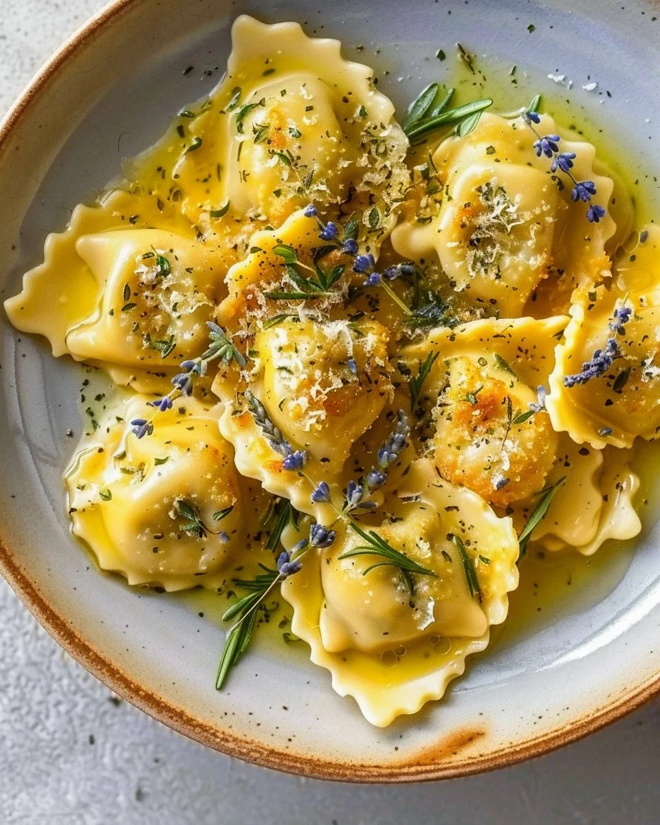 Lavender–Parmesan Tortelli with Creamy Butter Sauce: A Handmade Pasta Masterpiece