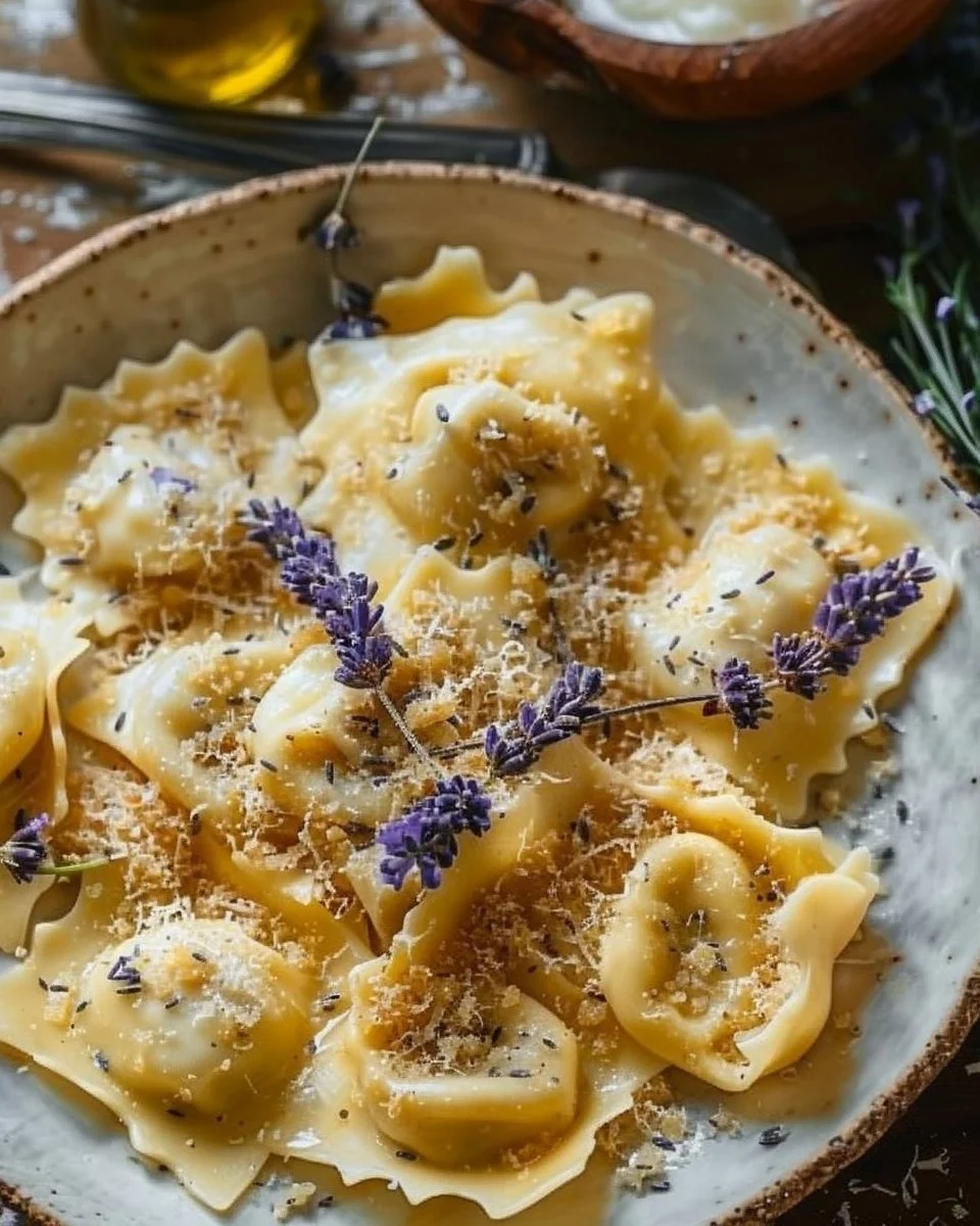 Lavender–Parmesan Tortelli with Creamy Butter Sauce: A Handmade Pasta Masterpiece