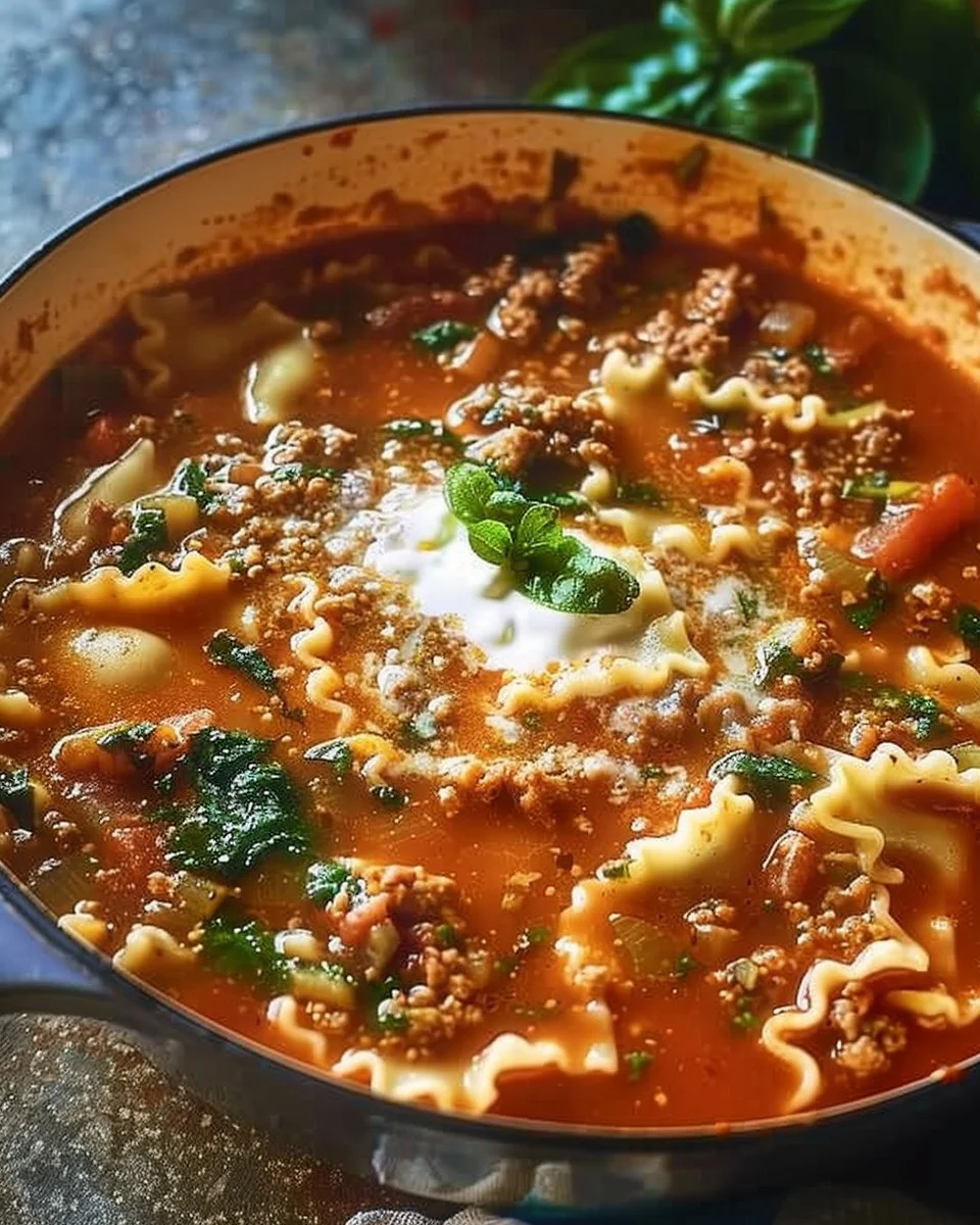 One-Pot Lasagna Soup
