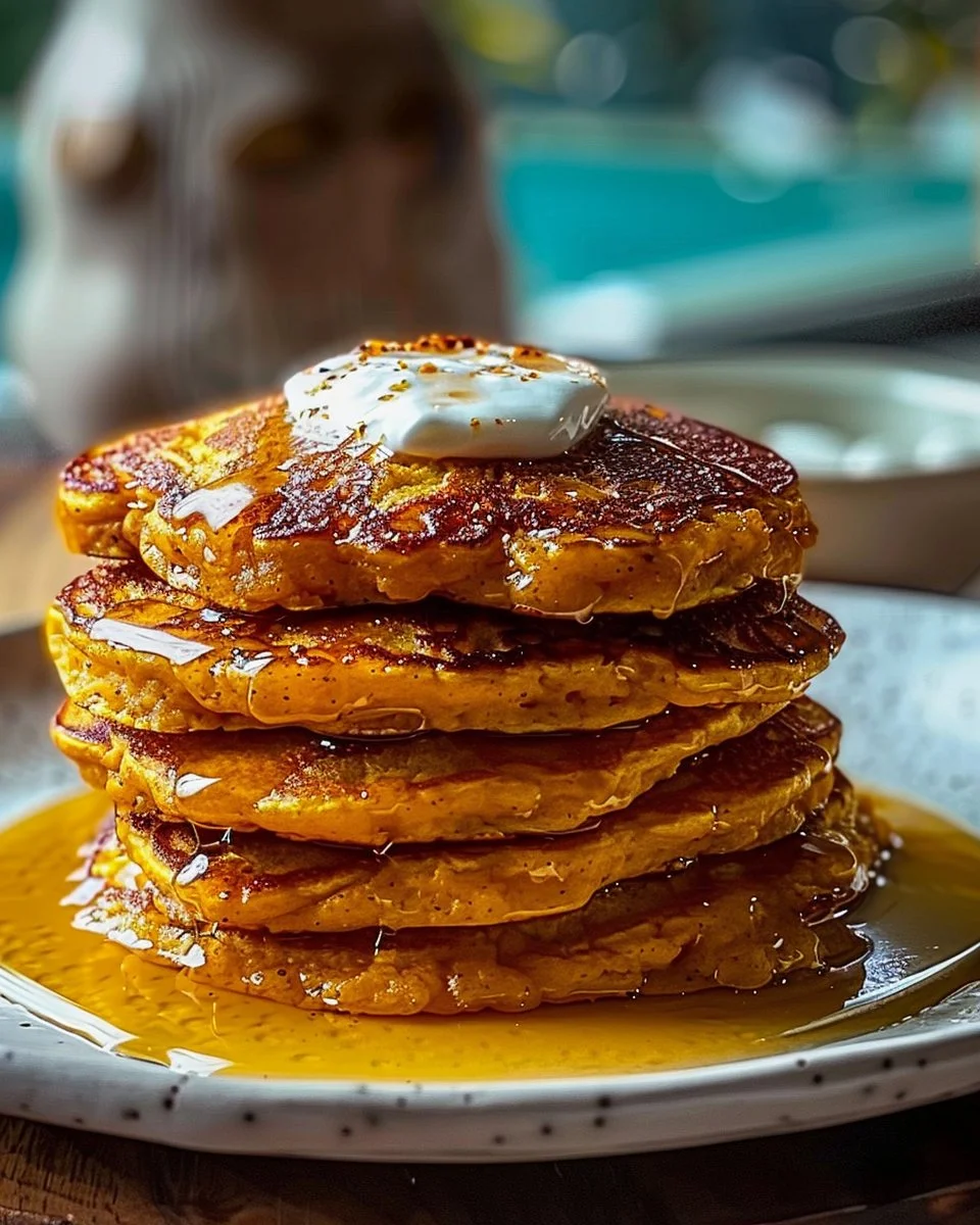 Pumpkin Greek Yogurt Pancakes