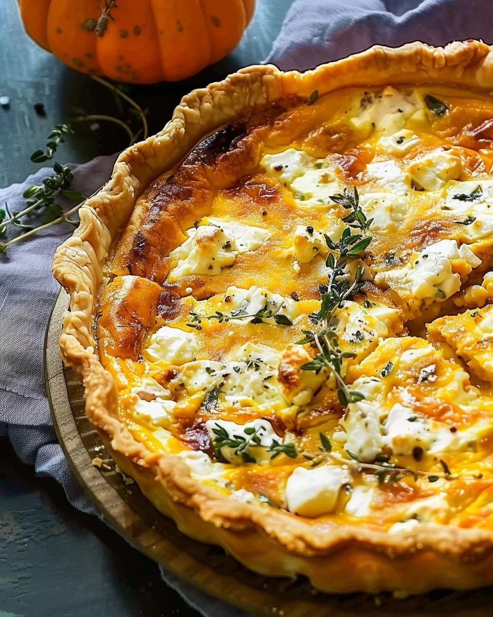 Savory Pumpkin, Feta & Thyme Quiche: A Comforting Fall Classic