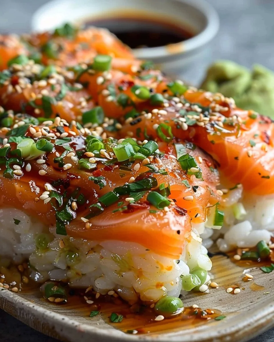 Spicy Salmon Sushi Bake Recipe