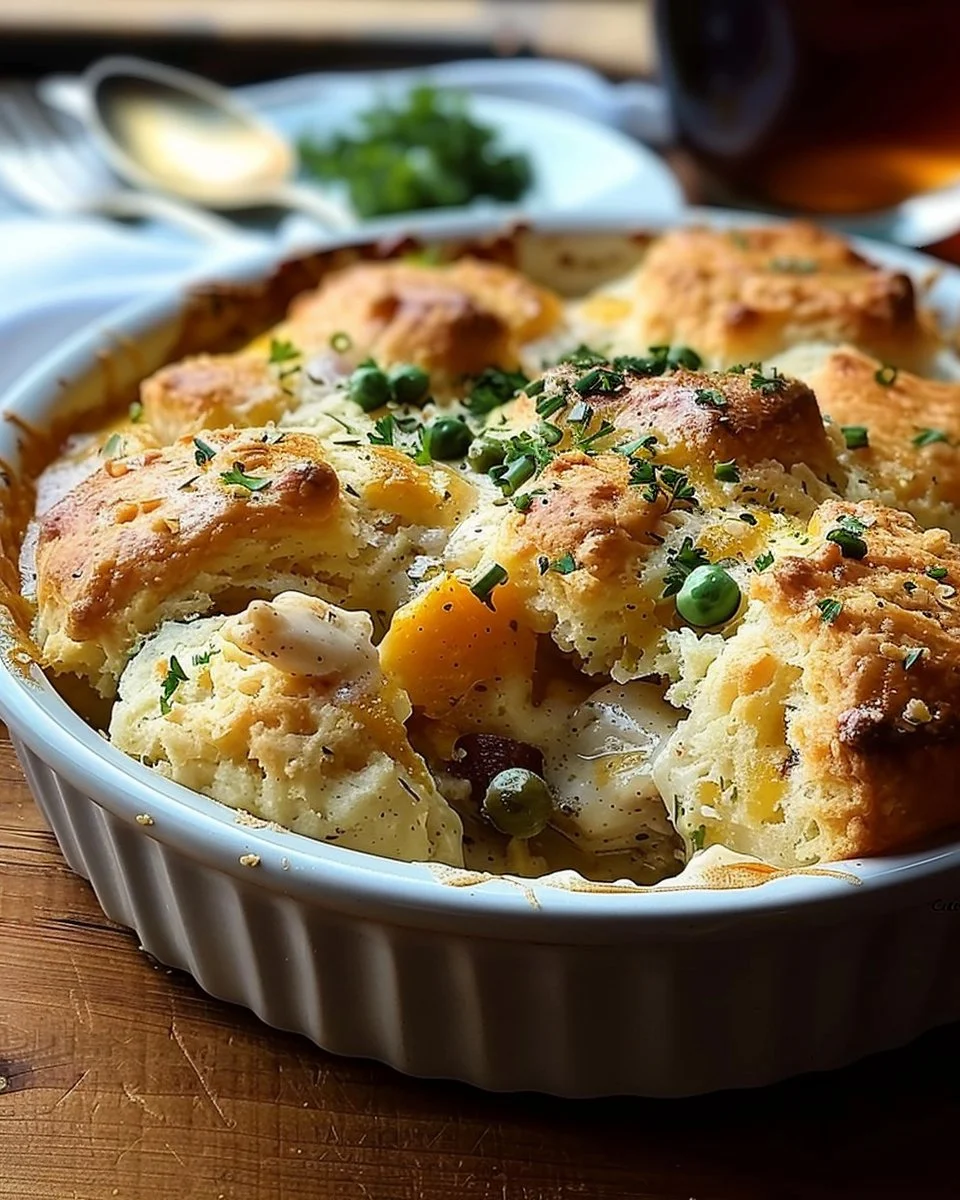 Yummy Chicken and Biscuit Cobbler