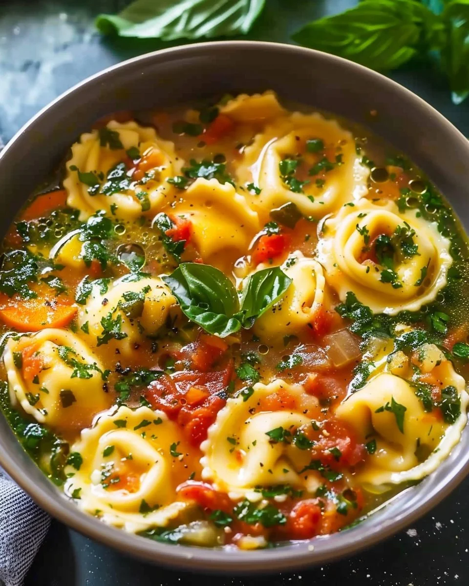 Best Veggie Tortellini Soup