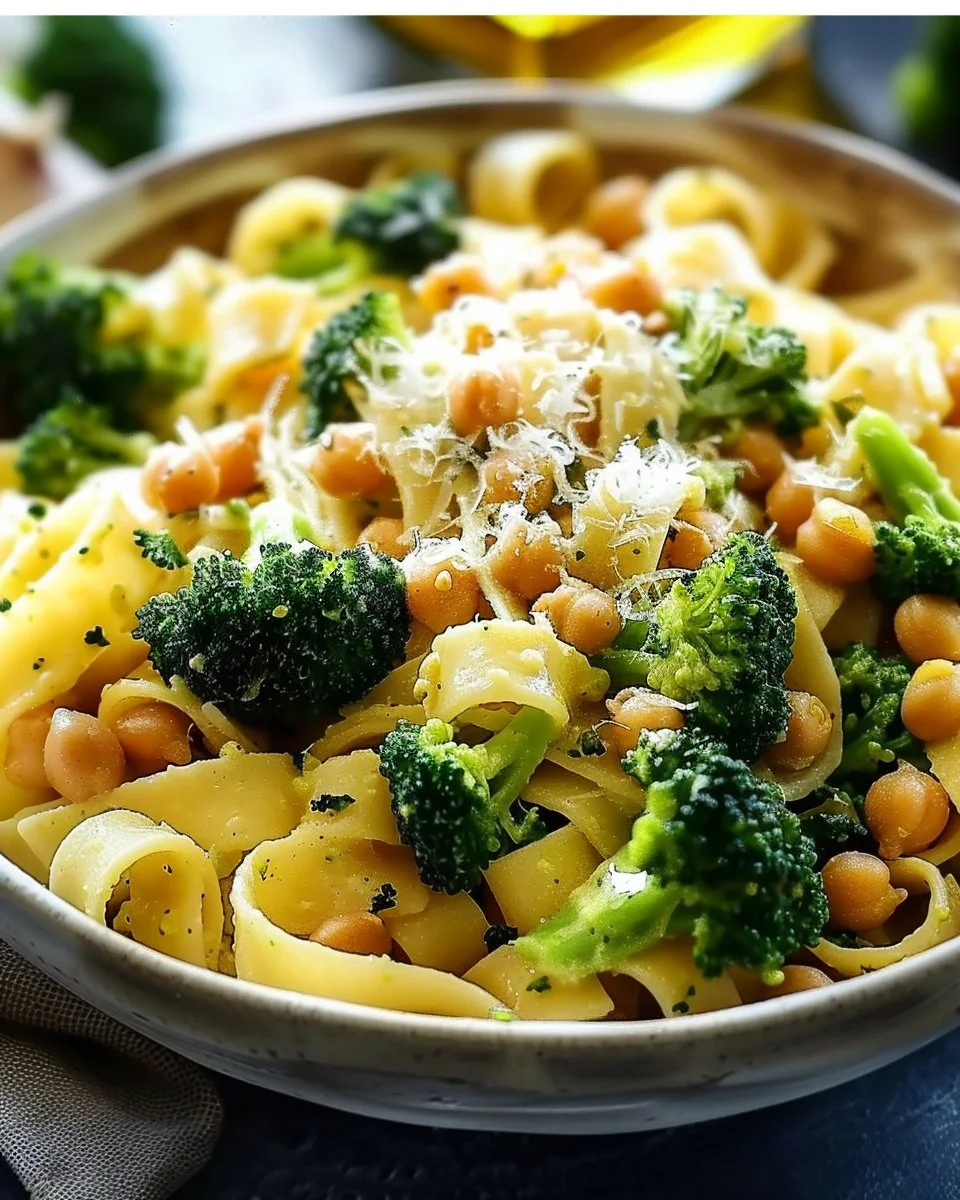 Broccoli Chickpea Pasta with Garlic Olive Oil 2 Broccoli Chickpea Pasta with Garlic Olive Oil
