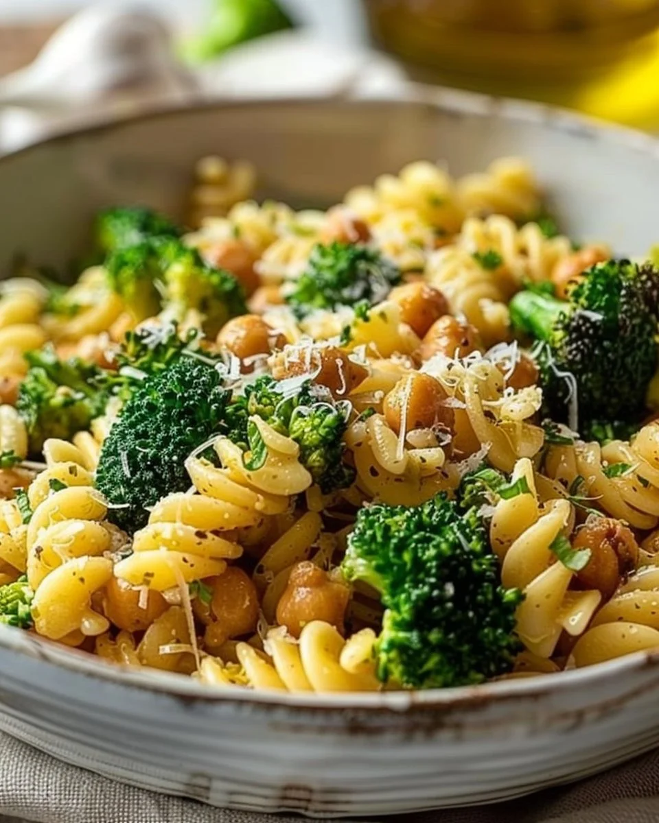 Broccoli Chickpea Pasta with Garlic Olive Oil 3 Broccoli Chickpea Pasta with Garlic Olive Oil