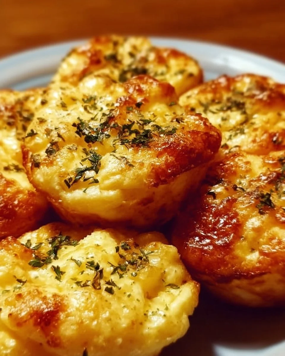 Cheesy muffin tin cottage cheese egg bites fresh out of the oven
