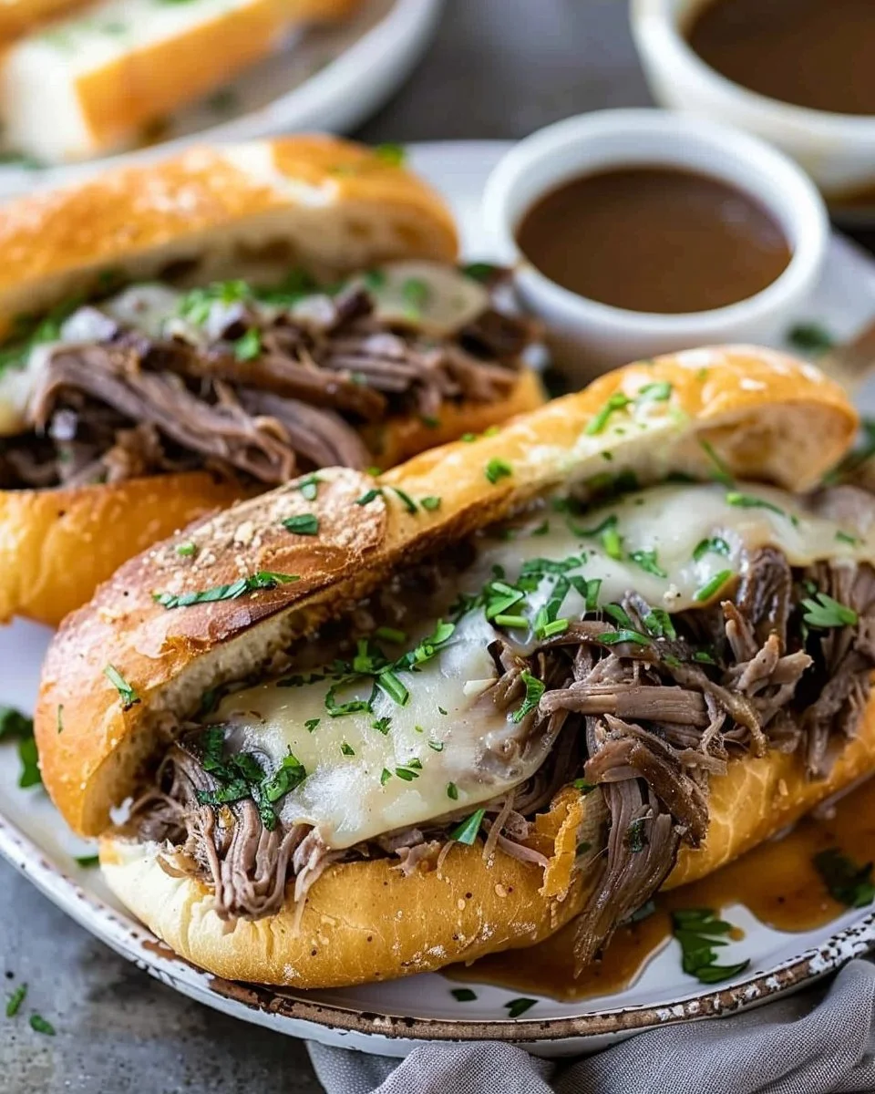 Crockpot French Dip Sandwiches
