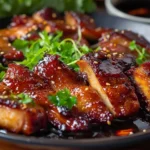 Delicious Char Siu Chicken with a flavorful glaze and tender meat