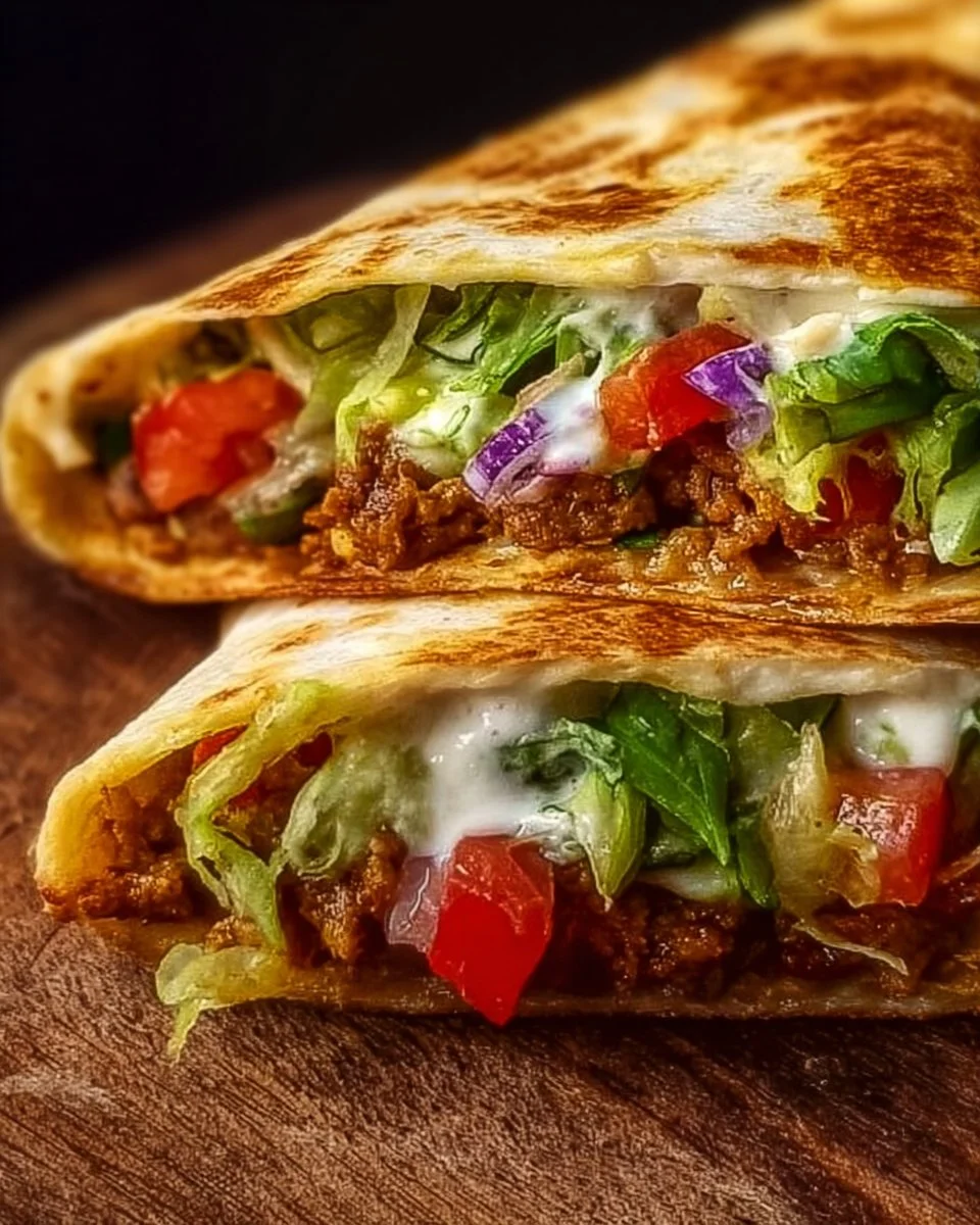 Delicious Keto Crunchwraps served with fresh toppings and low-carb ingredients