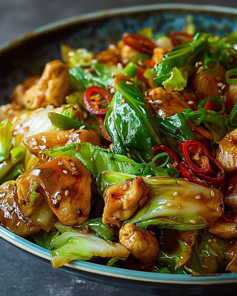 Easy Chinese Chicken Cabbage Stir Fry